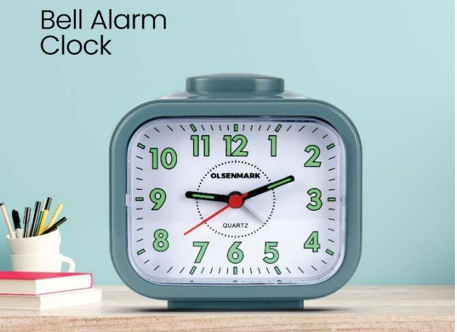 🔔 Bell Alarm Clock⏰  – Silent Twin Bell Quartz Clock for Heavy Sleepers