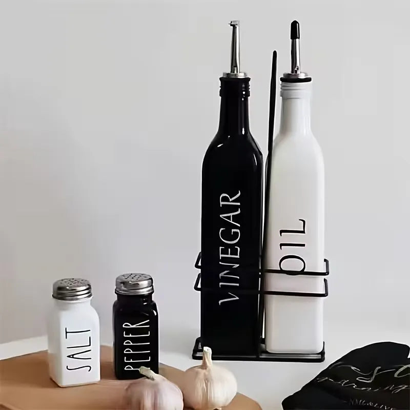 Oil & Vinegar Bottle Set – Kitchen Cooking & Condiment Dispensers