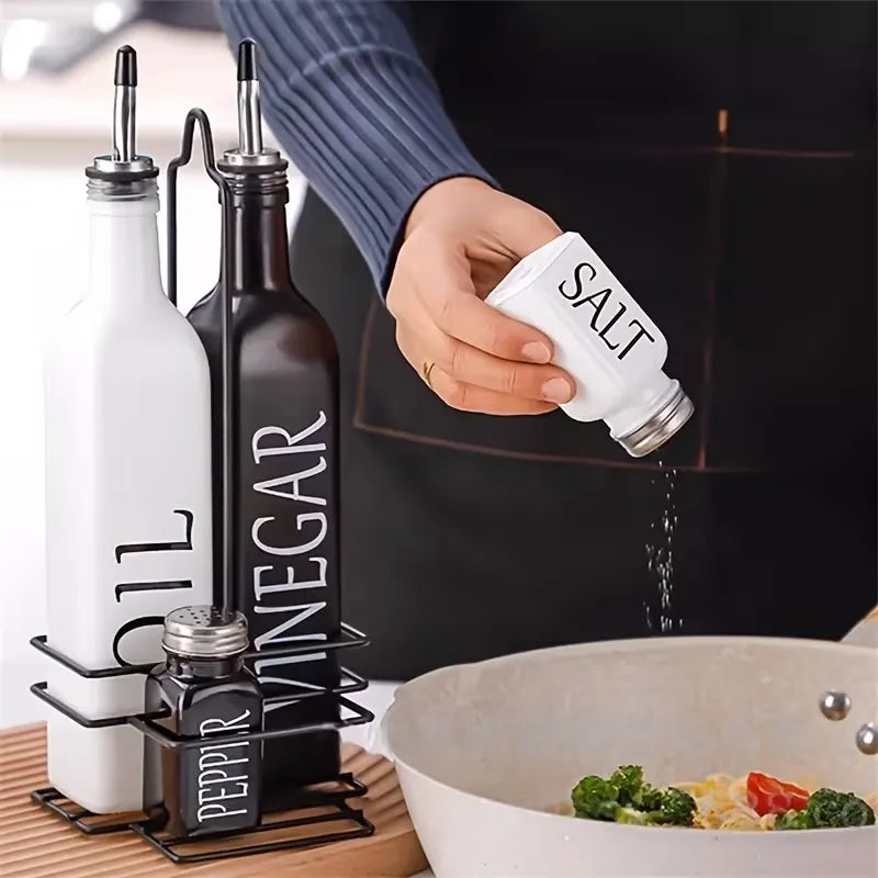 Oil & Vinegar Bottle Set – Kitchen Cooking & Condiment Dispensers