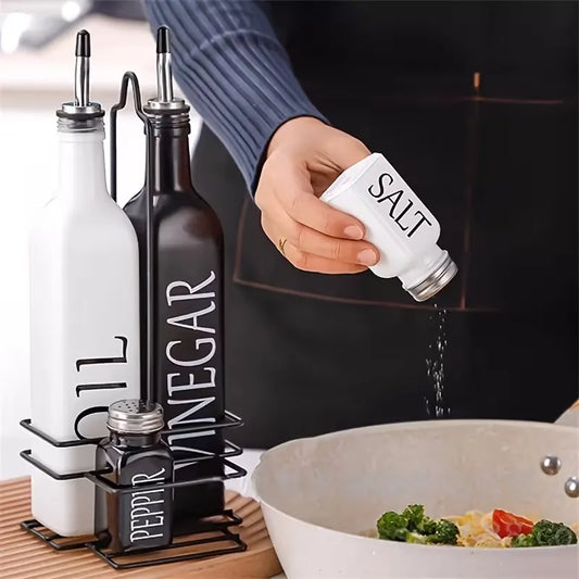 Oil & Vinegar Bottle Set – Kitchen Cooking & Condiment Dispensers