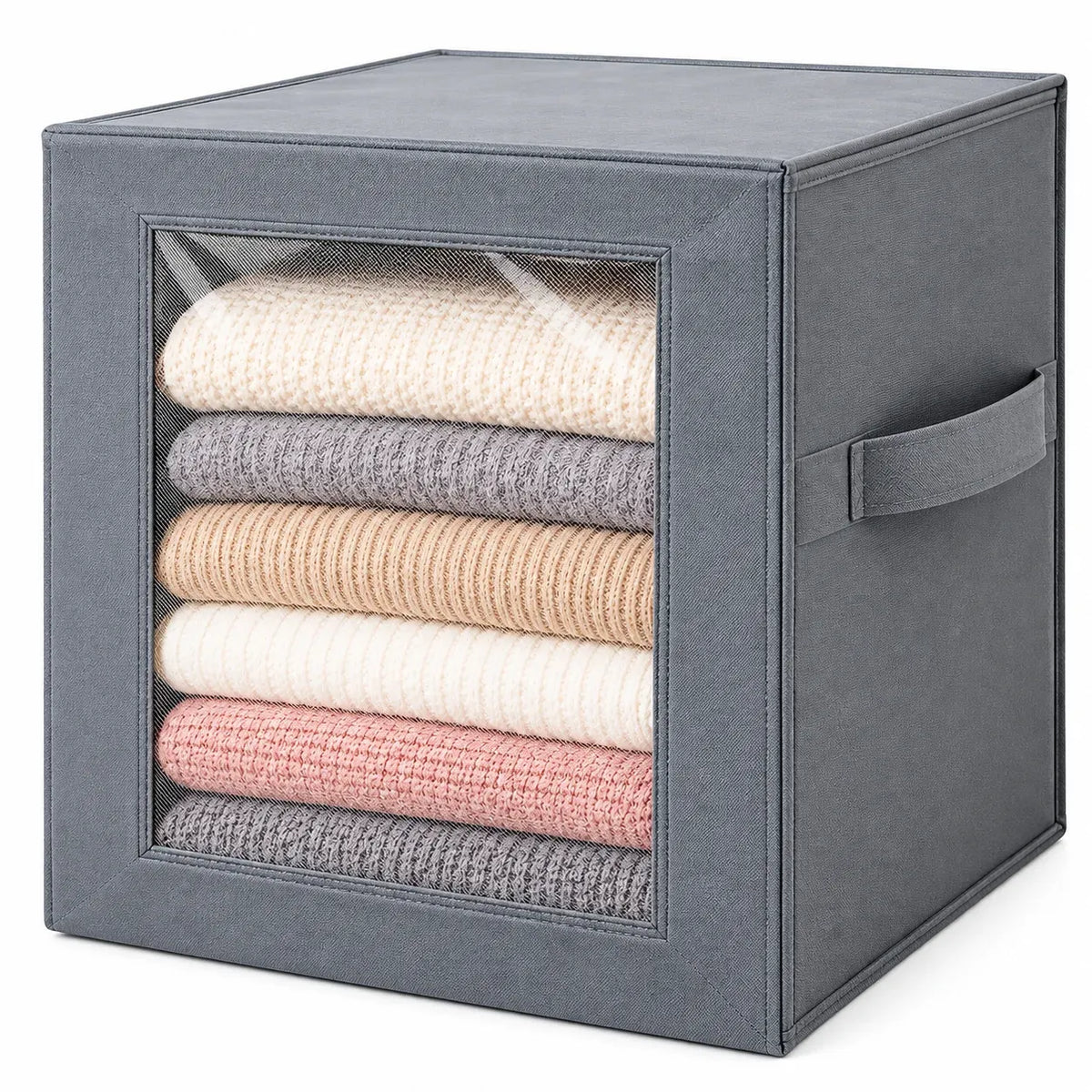 **Stackable Large Storage Organizer Box with Lid – Space-Saving Home Storage Solution**