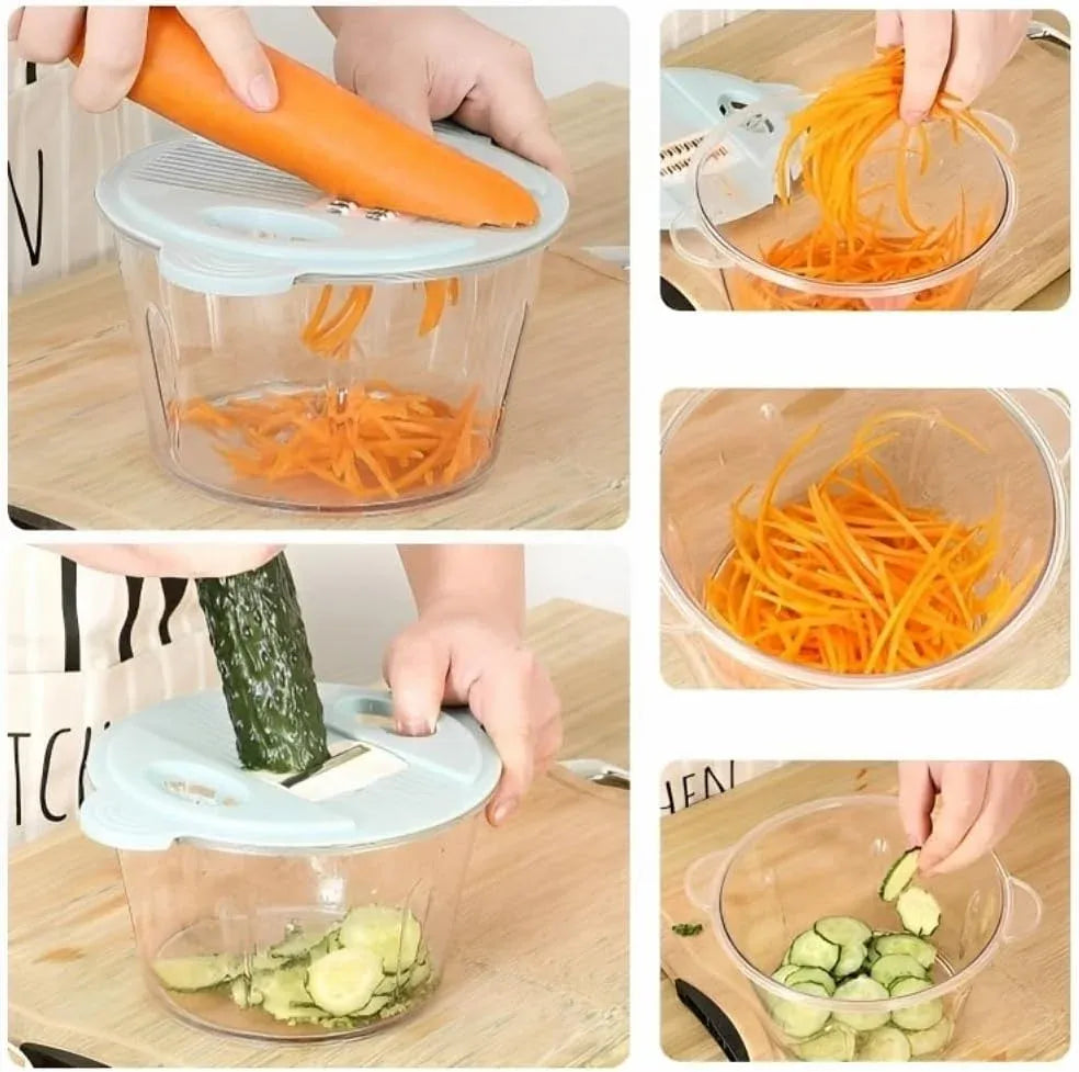 Press Manual Vegetable Chopper – Quick & Easy Food Cutter