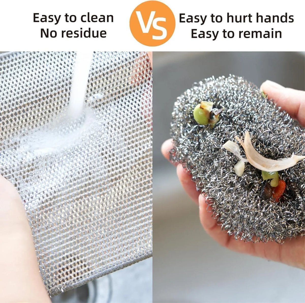 Metallic Mesh Dish Scrubber – Kitchen Cleaning & Washing Cloth